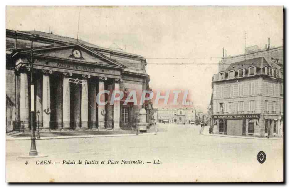 CPA Caen Palais de Justice et Place Fontenelle 