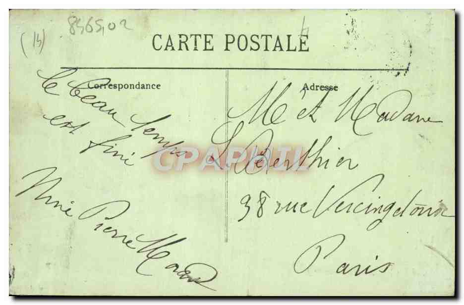 CPA Caen Le Palais de Justice  — Verso