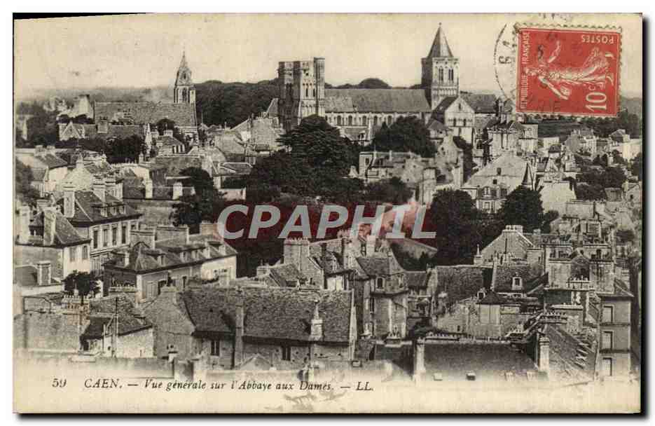CPA Caen Vue generale sur l'Abbaye aux Dames 