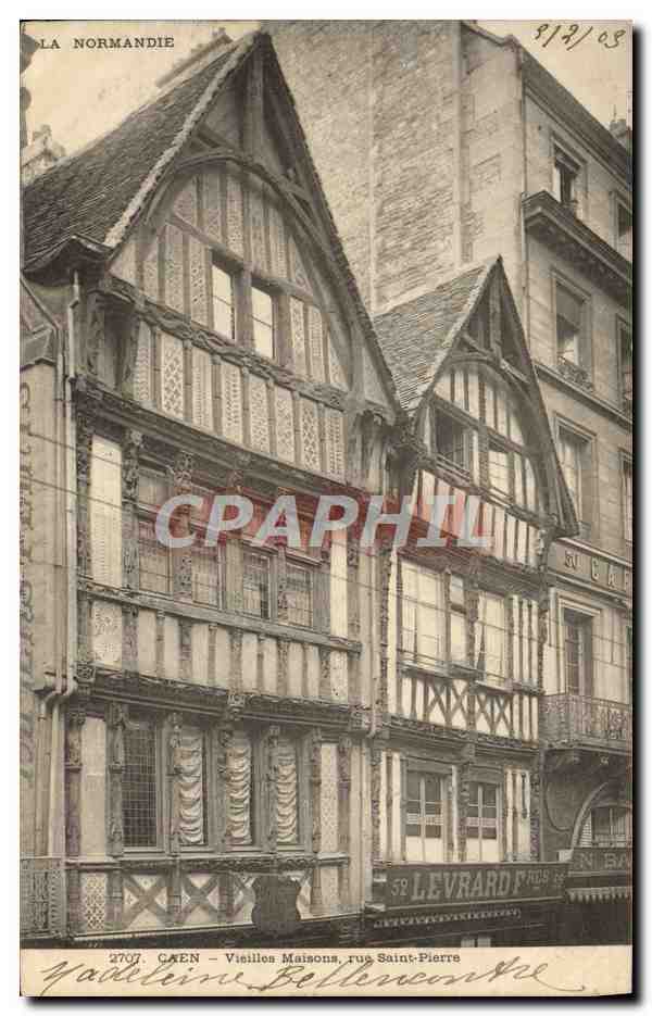 Caen — Vieilles Maisons, rue Saint-Pierre — Éditeur : C. Levrand