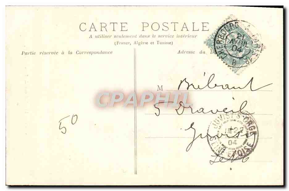 CPA Caen Les Maisons de Bois Levrard — Verso