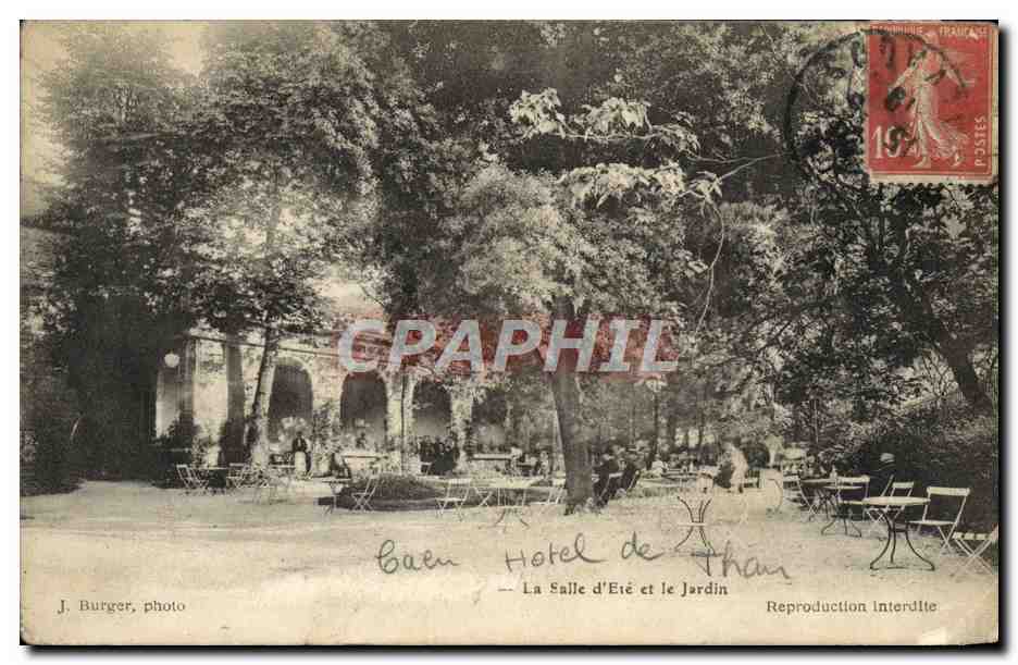 CPA Caen La Salle d'Ete le Jardin Hotel de Than