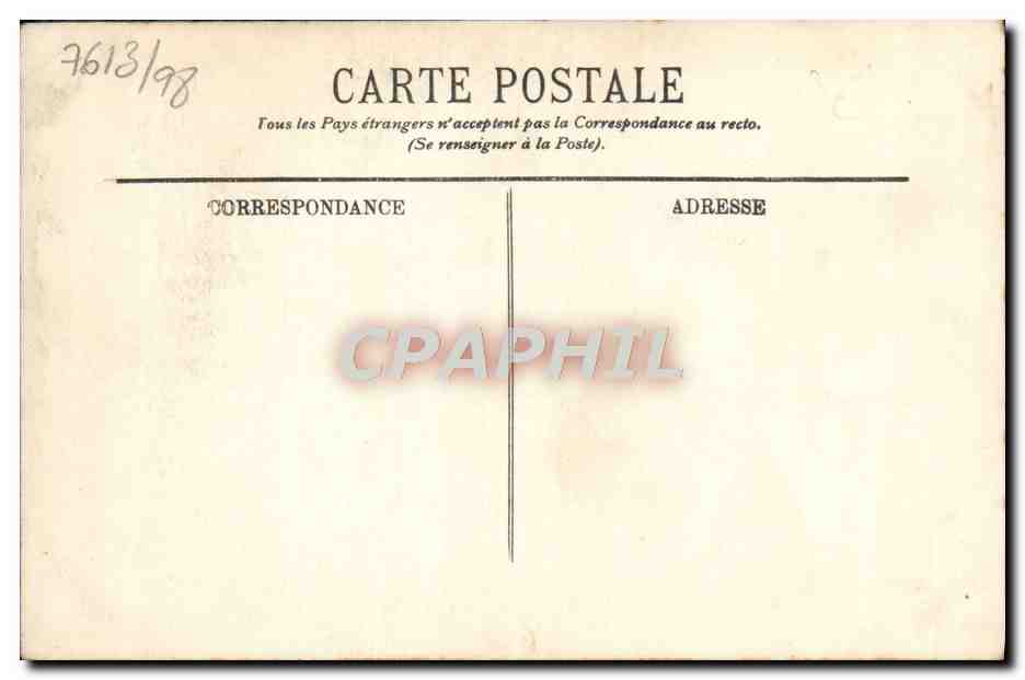 CPA Caen L'Ancien Hotel de la Valois  — Rückseite