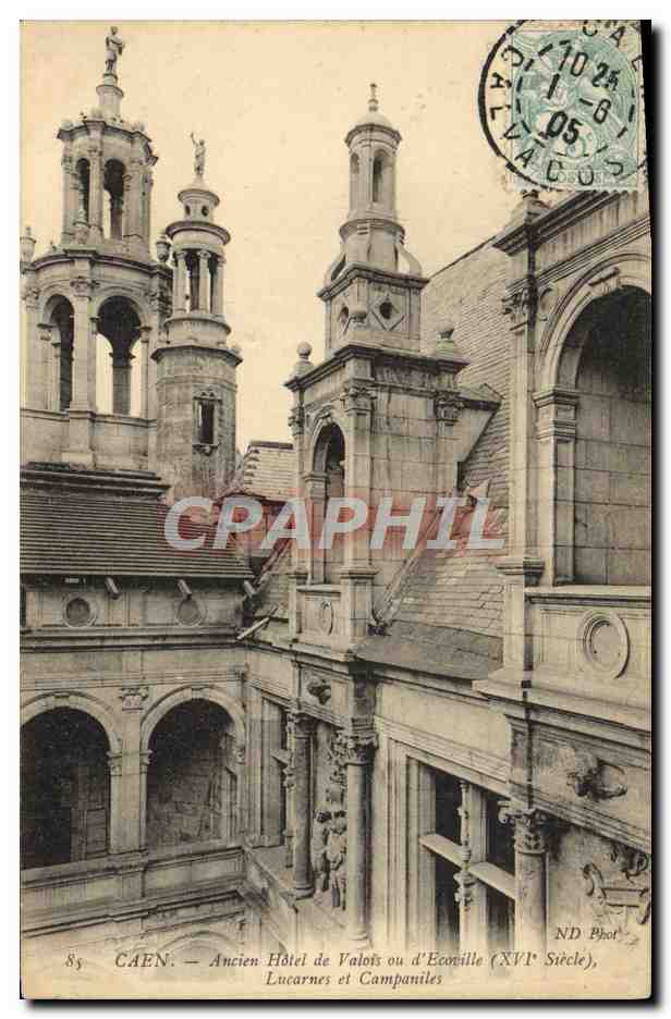 CPA Caen Ancien Hotel de Valois Lucarnes et Campaniles