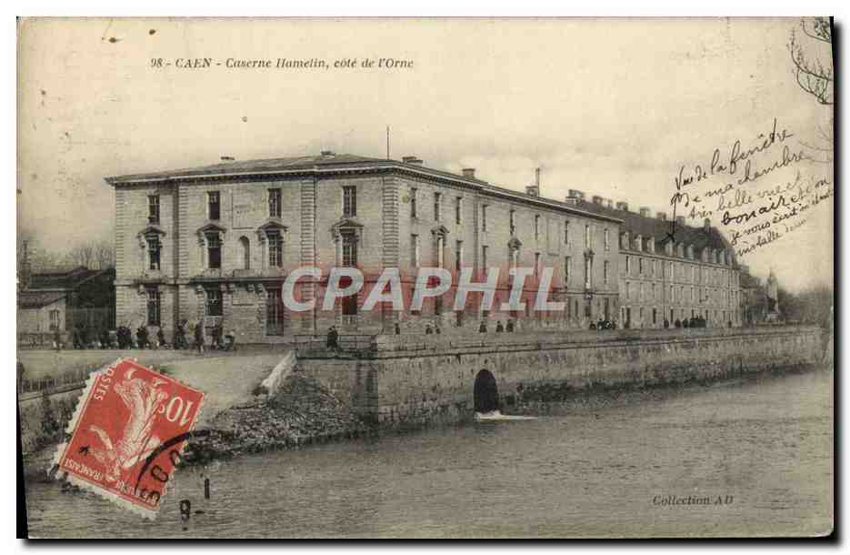 CPA Caen Caserne Hamelin cote de l'Orne Militaria 