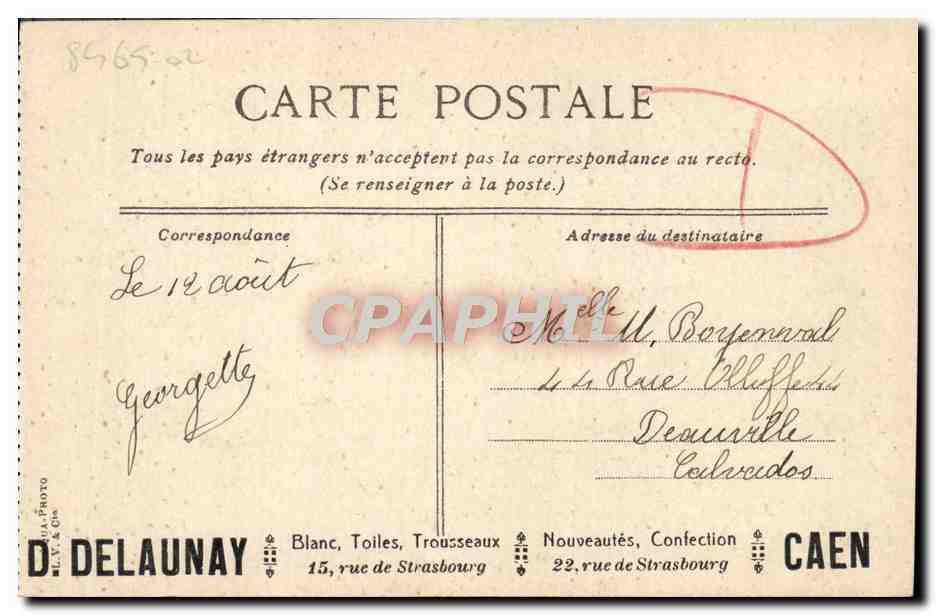 CPA Caen Abside de L'Eglise St Pierre  — Verso