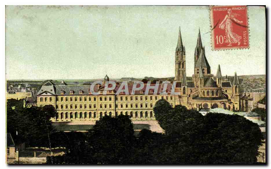 CPA Caen Eglise St Etienne Le lycee