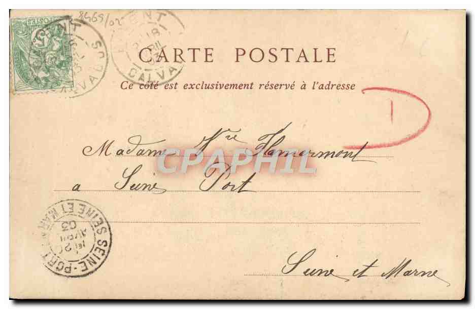 CPA Caen L'Eglise Saint Jean  — Rückseite