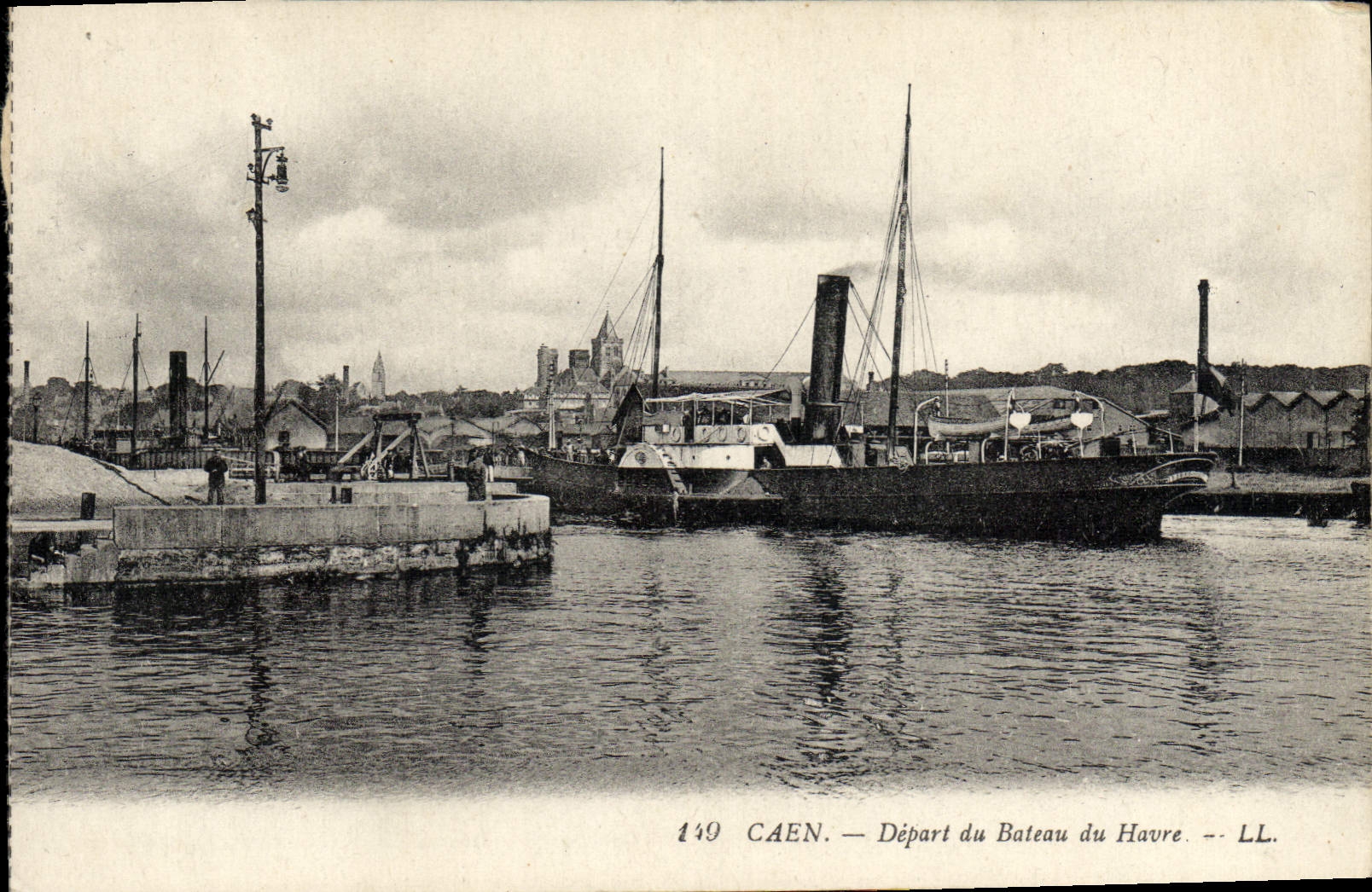 CPA Caen Depart du Bateau du Havre 