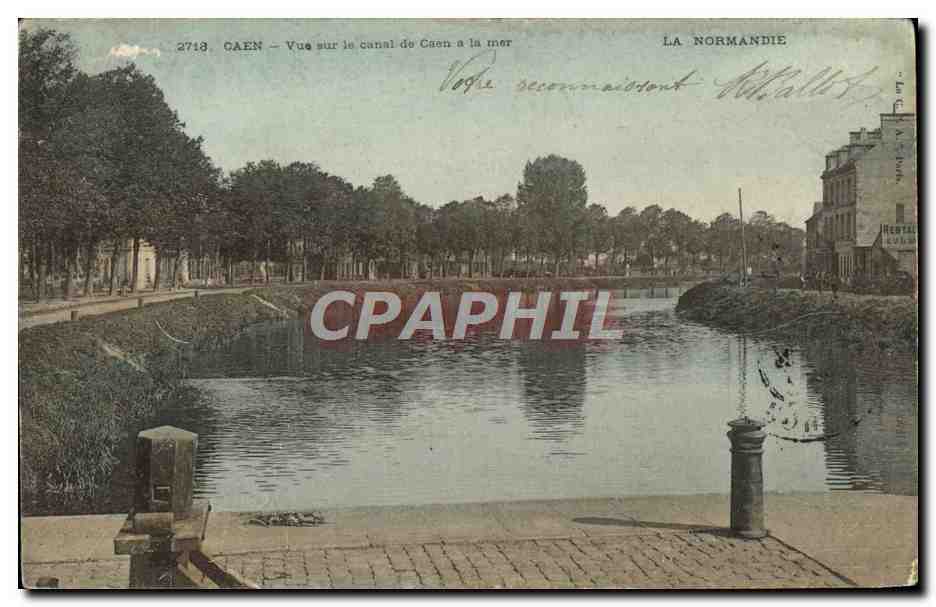 CAEN — Vue sur le canal de Caen à la mer — LA NORMANDIE