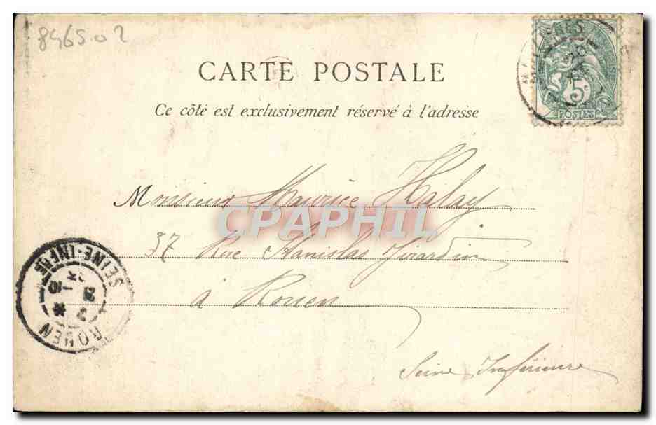 CAEN — Vue sur le canal de Caen à la mer — LA NORMANDIE — Verso