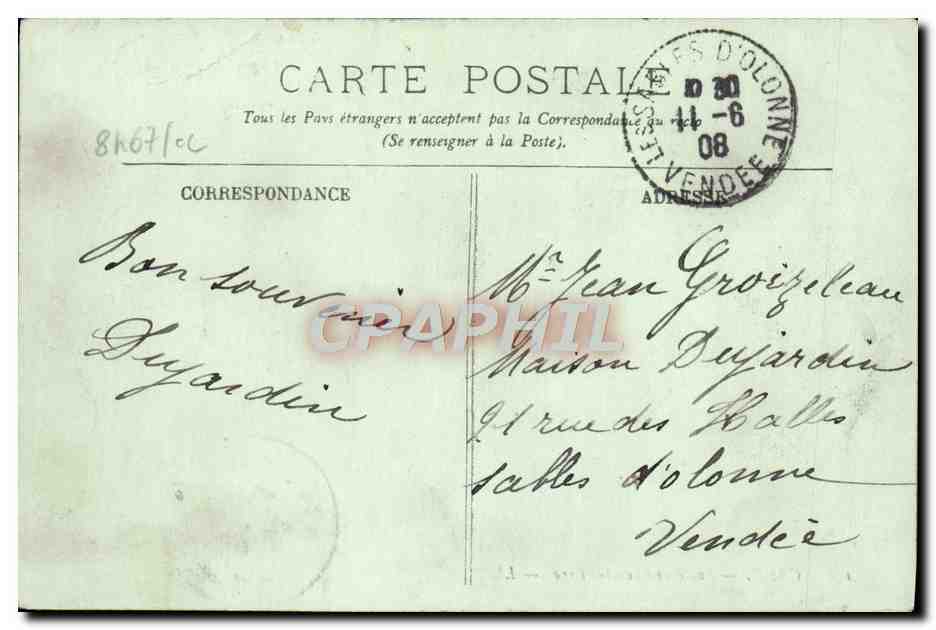 CPA Caen Boulevard Saint Pierre  — Verso