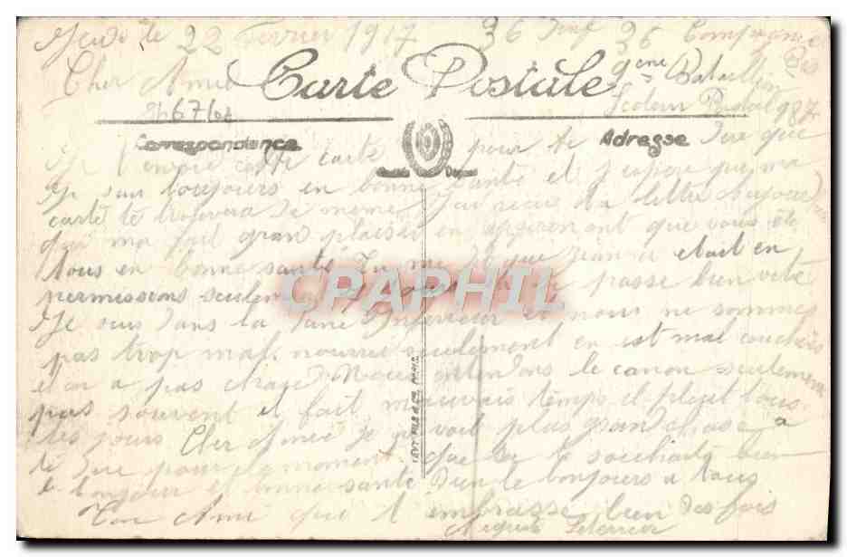 CPA Caen La Caserne du Chateau Militaria — Rückseite