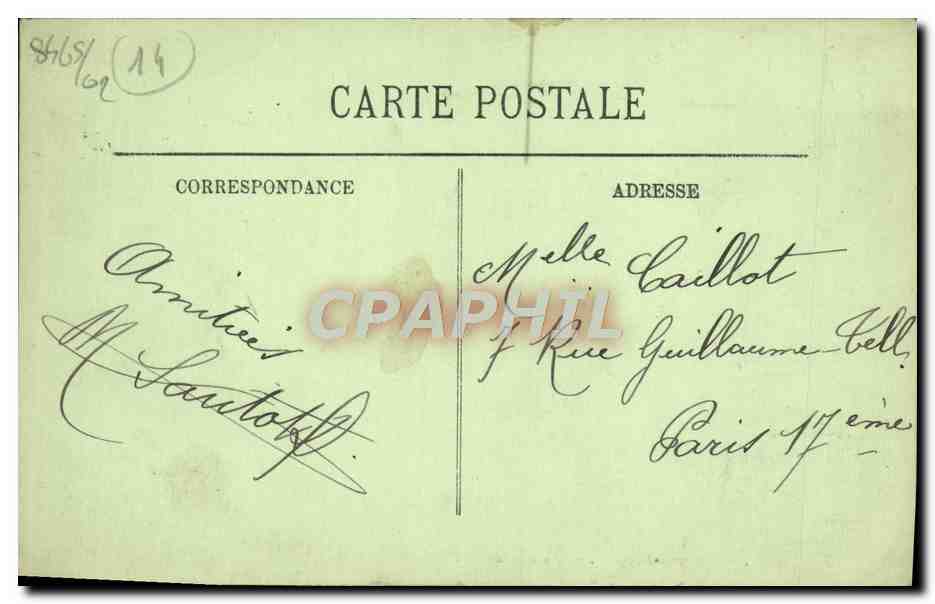CPA Caen Caserne Hamelin Facade sur la Place  — Verso