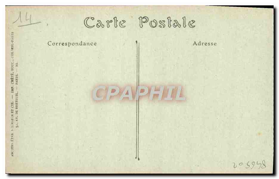 CPA Caen Le Clocher Saint Pierre vue prise du Chateau  — Verso