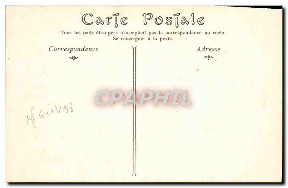 CPA Caen Le Chateau Porte de Secours  — Verso