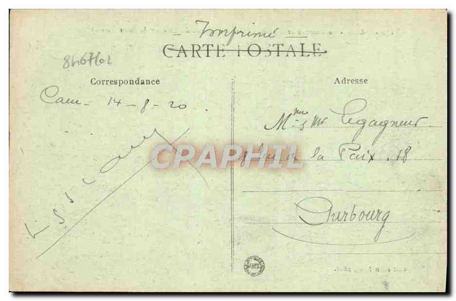 CAEN - Le Château et Caserne Lefèvre (vue prise du Clochier de Saint-Pierre) — n° 156 — éditeur non identifié — Reverso