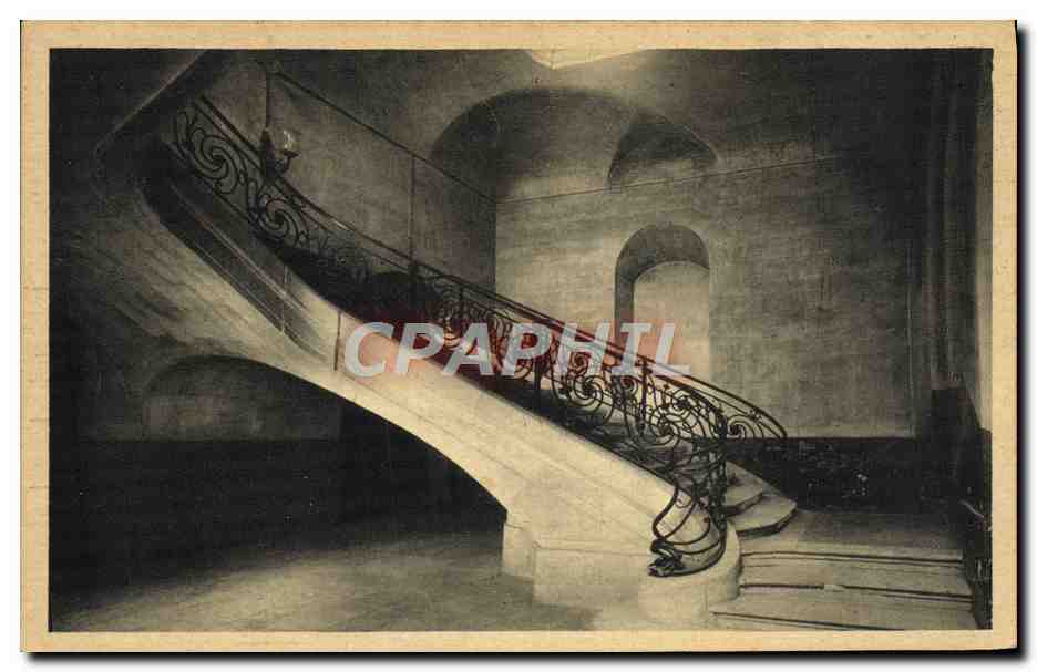 Caen — Lycée Malherbe (anc. Abbaye aux Hommes) — Escalier — éditeur A. Froment, Caen - Recto