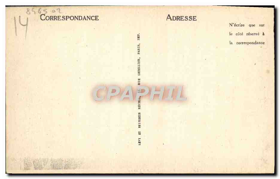 CPA Caen Lycee et l'Eglise Saint Etienne  — Verso