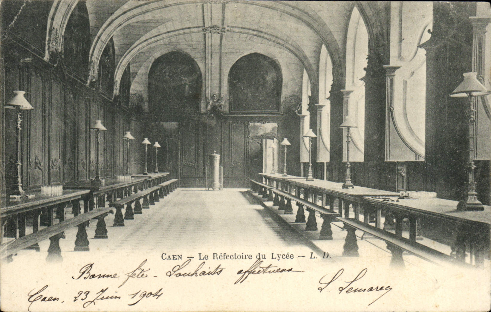 CPA Caen Le Refectoire du Lycee 