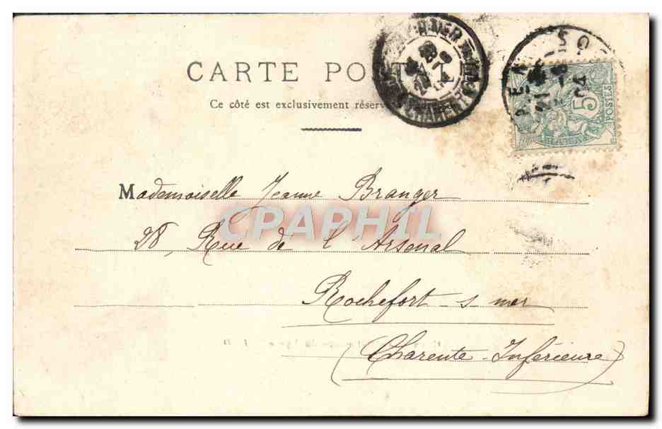 CPA Caen Le Refectoire du Lycee  — Verso