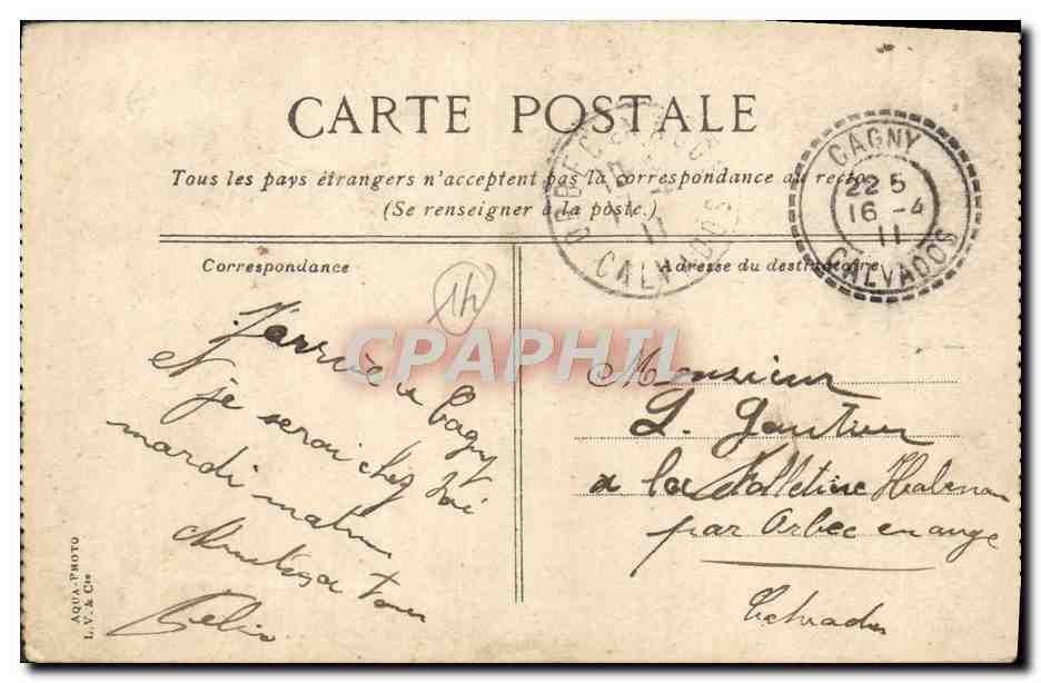 CPA Caen Eglise de la Trinite  — Verso