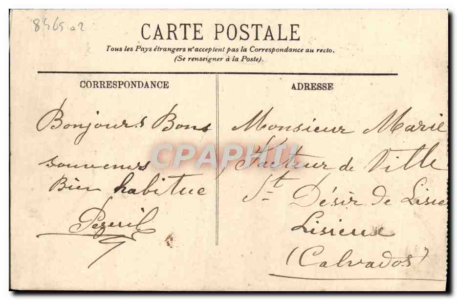 CPA Caen L'Abbaye aux Dames — Verso