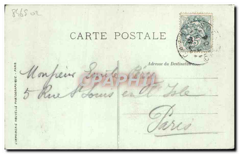 CPA Caen Facade de l'abbaye aux hommes — Verso