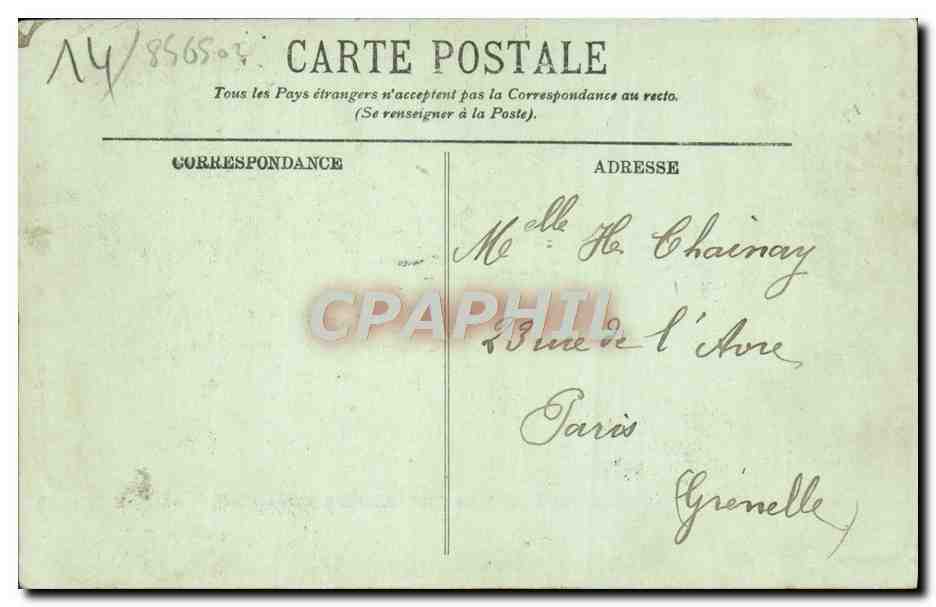 CPA Caen L'abbaye aux hommes — Rückseite