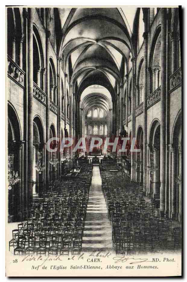 CPA Caen Nef de l'eglise saint etienne abbaye aux hommes