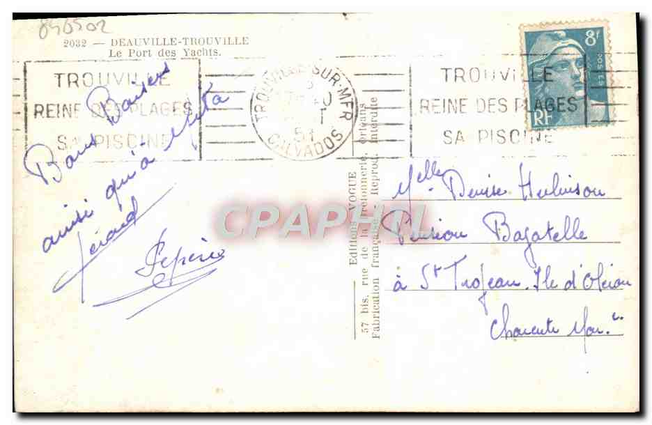 Port des Yachts — Trouville-sur-Mer — Édition Vogue — Verso