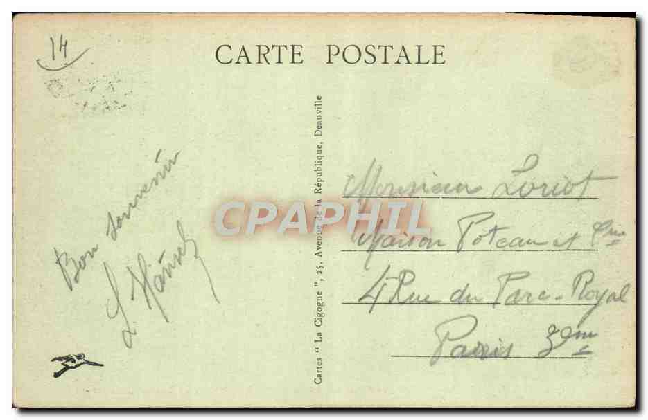 Deauville, la Plage Fleurie — Le Bassin des Yachts — The flowered Beach — The Yachts-Harbour — Verso