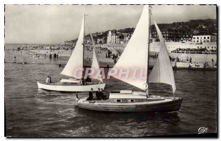 Deauville-Trouville — les Voiliers rentrant dans le Bassin — C.A.P. Réal-Photo