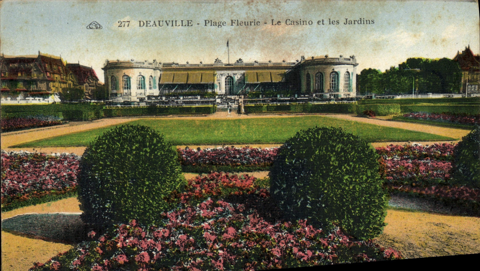 Deauville - Plage Fleurie - Le Casino et les Jardins — éditeur CPAPHIL, n° de série 277