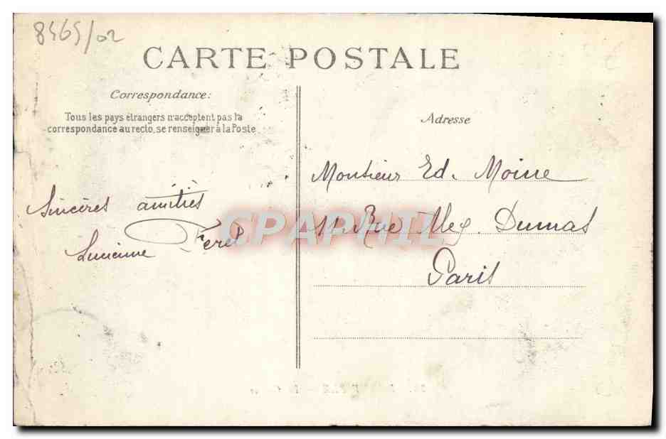 CPA Deauville le casino — Rückseite