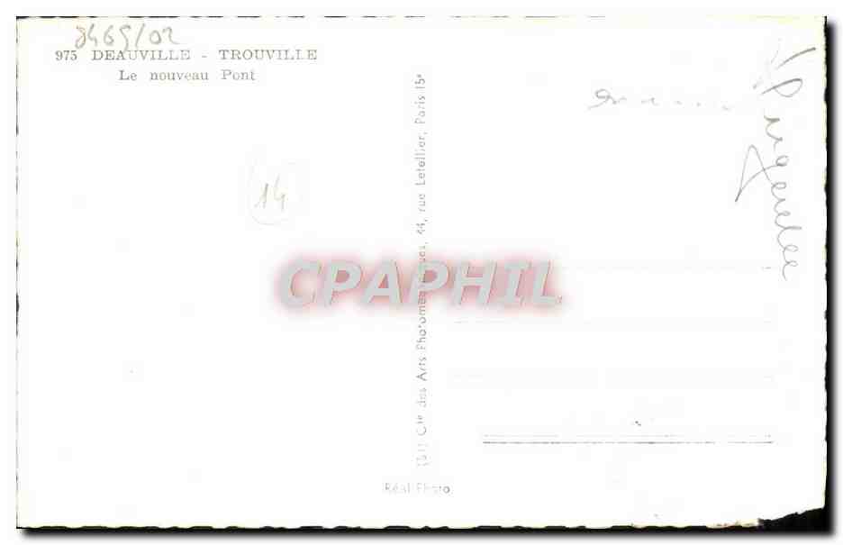 CPM Deauville trouville le nouveau pont — Verso