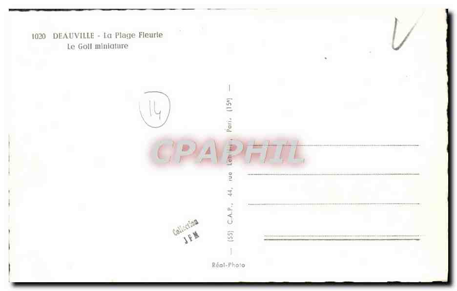 Deauville - La Plage Fleurie — Le Golf miniature — C.A.P. (159) — Verso