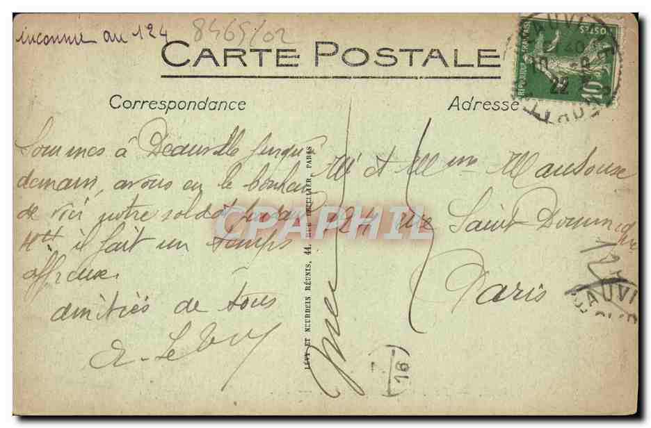Deauville — Le Normandy-Hôtel — LL. n°334 — Verso
