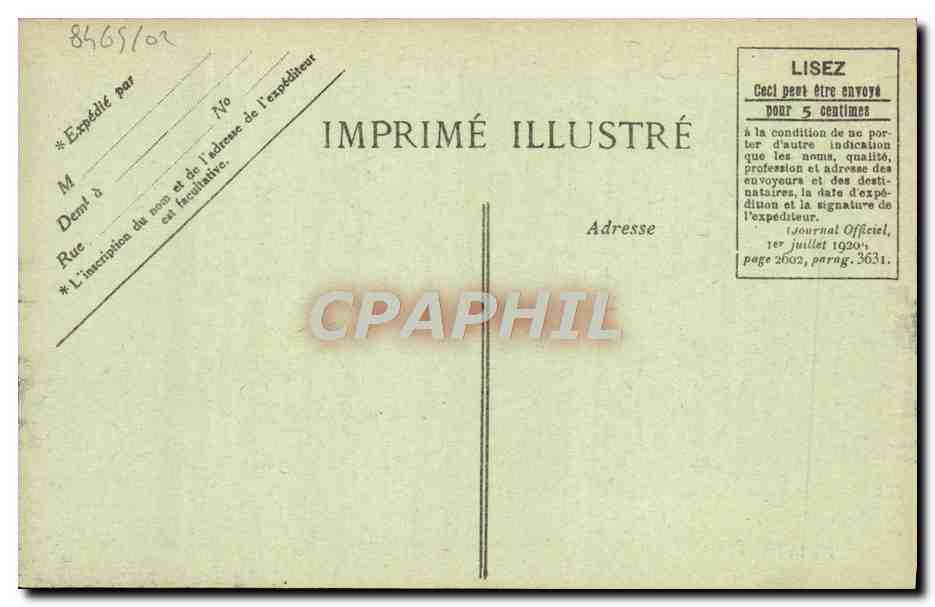 Deauville — Royal Hôtel et le Jardin — Imprimé Illustré — Verso