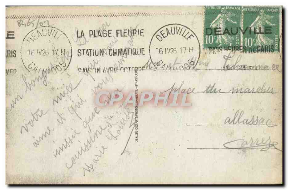 Deauville — Parterres Fleuris et Normandy Hotel — CAP — Back