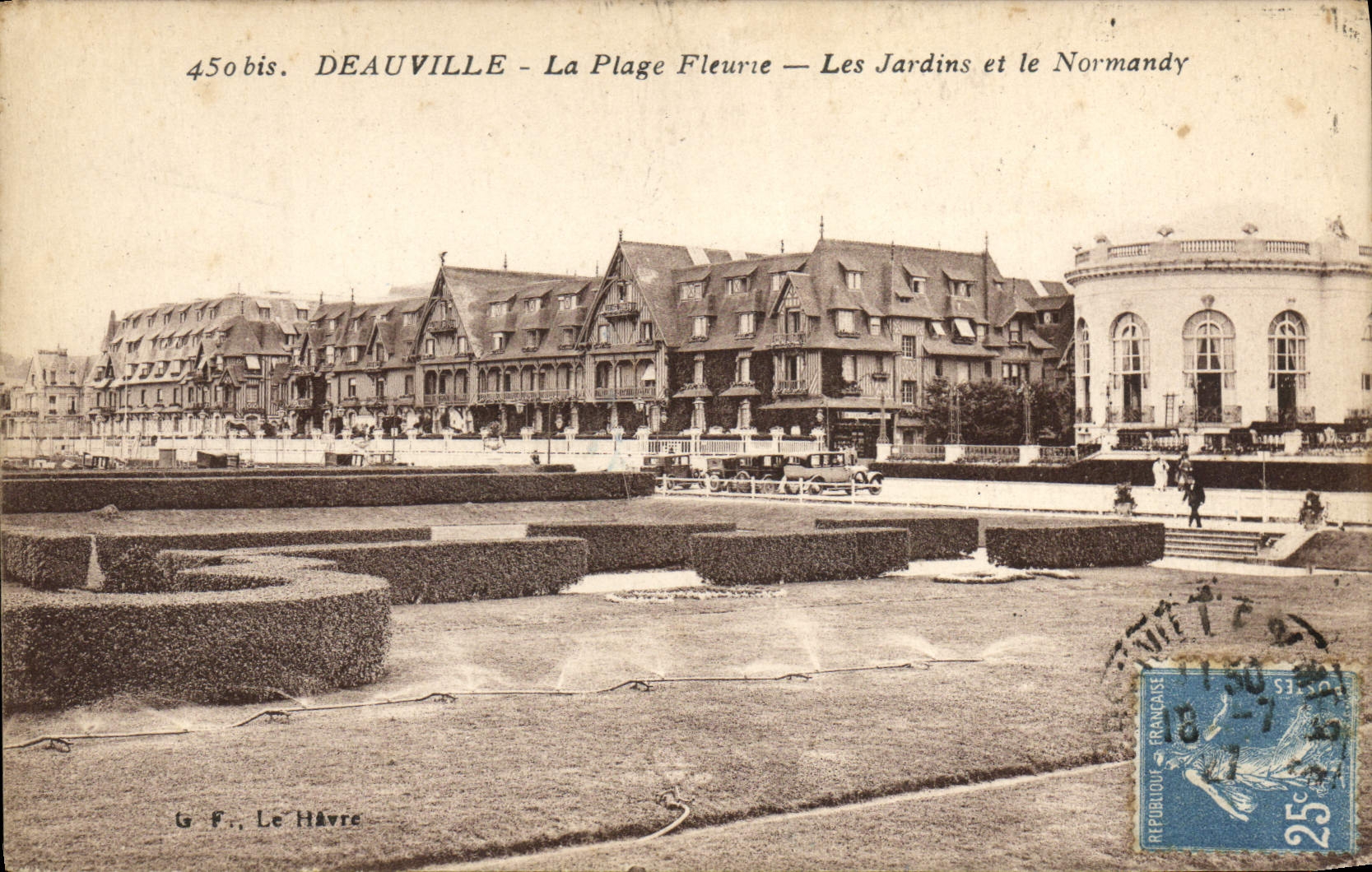 Deauville - La Plage Fleurie — Les Jardins et le Normandy — G.F. Le Havre, n°450bis