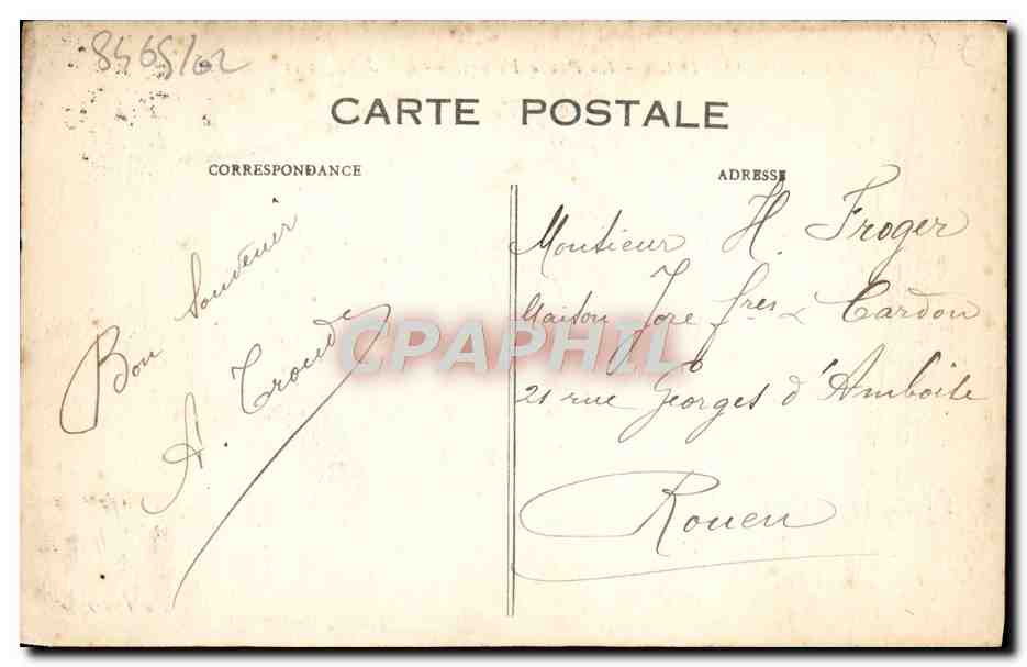 Deauville - La Plage Fleurie — Les Jardins et le Normandy — G.F. Le Havre, n°450bis — Verso