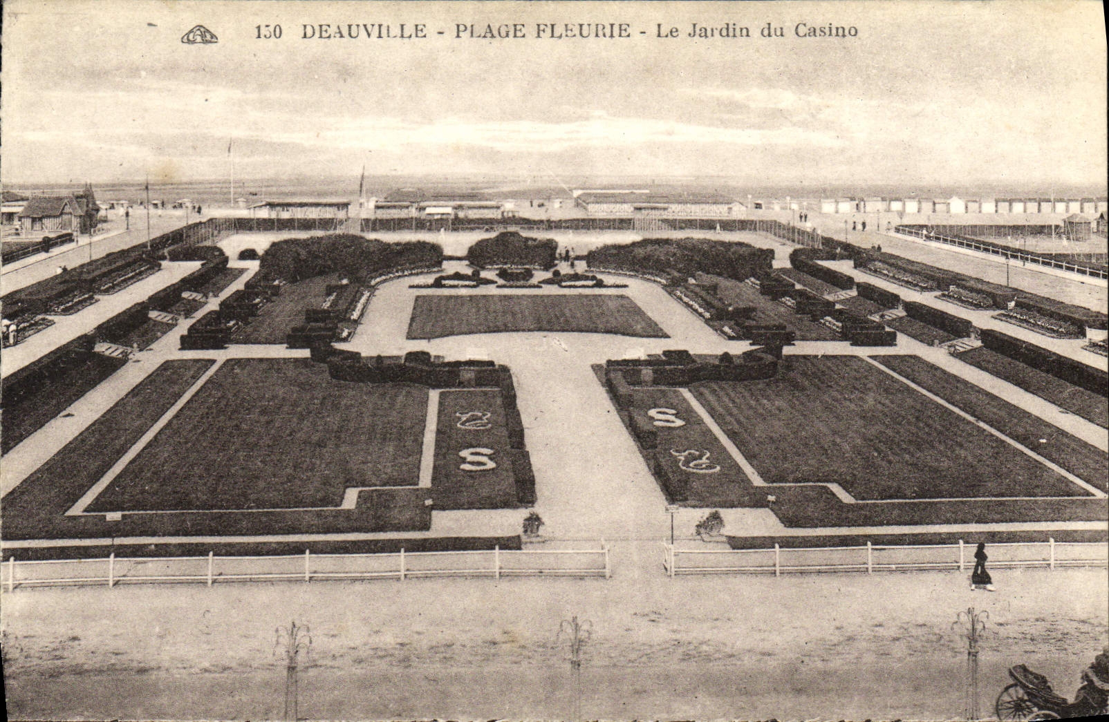 Deauville - Plage Fleurie - Le Jardin du Casino — Éditeur : Cie Alsacienne des Arts Photogrammatiques, Strasbourg — N° de série 150