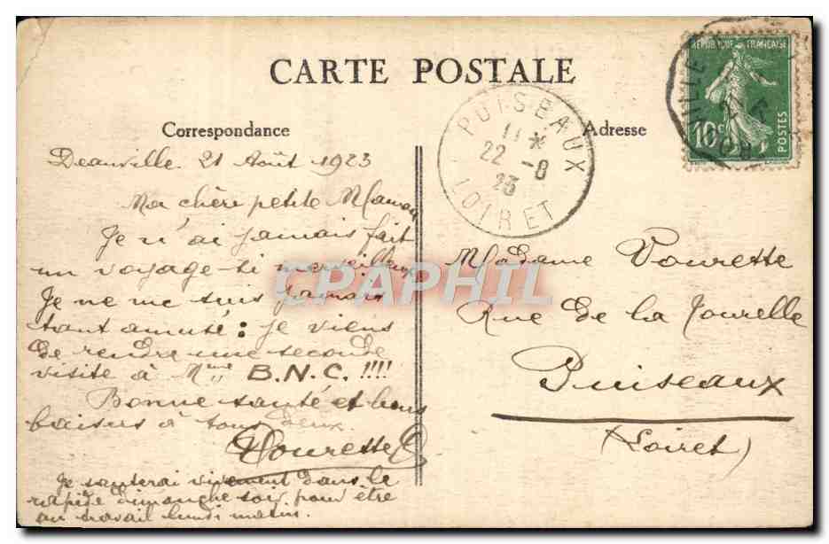 Deauville — Les Jardins et le Normandy-Hôtel — CPAPHIL — Verso