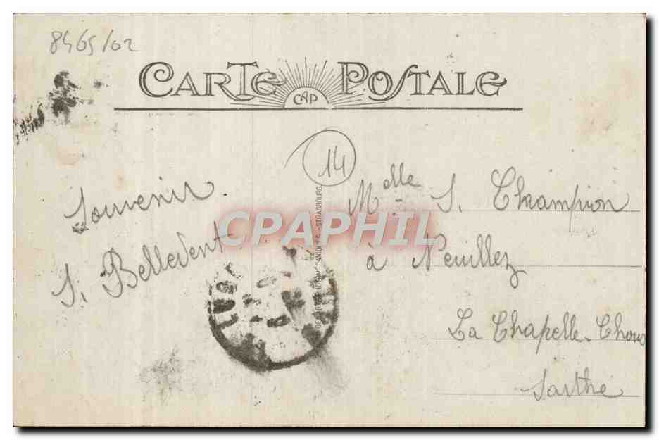 CPA Deauville la plage fleurie rue du casino et entree du casino — Verso
