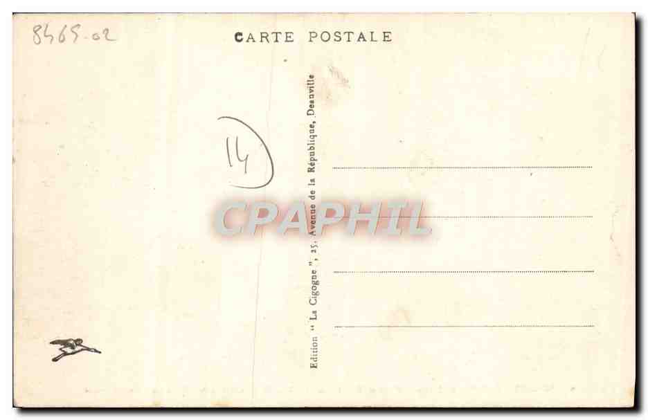 CPA Deauville La plage fleurie place et hotel morny Quincaillerie  — Verso
