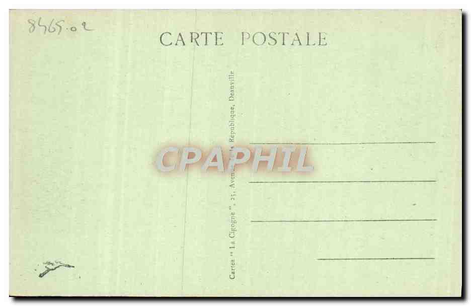 CPA Deauville La plage fleurie place et hotel morny Quncaillerie  — Verso