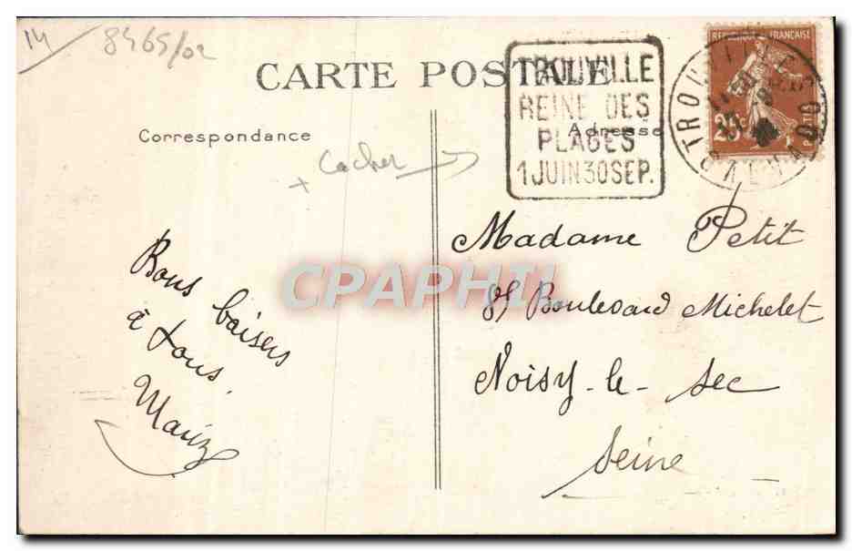 Deauville - La Plage Fleurie — La Place Morny — G. f., Le Havre, n°477 — Verso