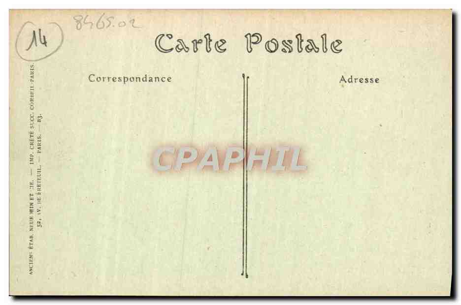 Deauville La-Plage-Fleurie — Rue Gontaut-Biron, vue sur le Normandy-Hôtel — Imp. Minet, Paris — Verso