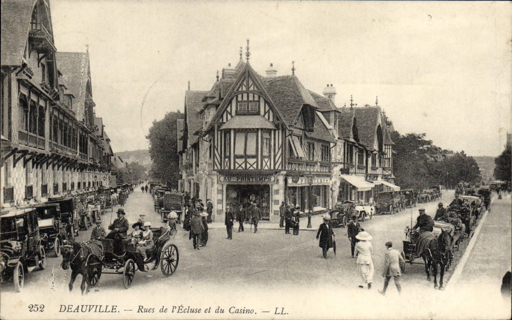 Deauville — Rues de l'Écluse et du Casino — LL. — N° 252